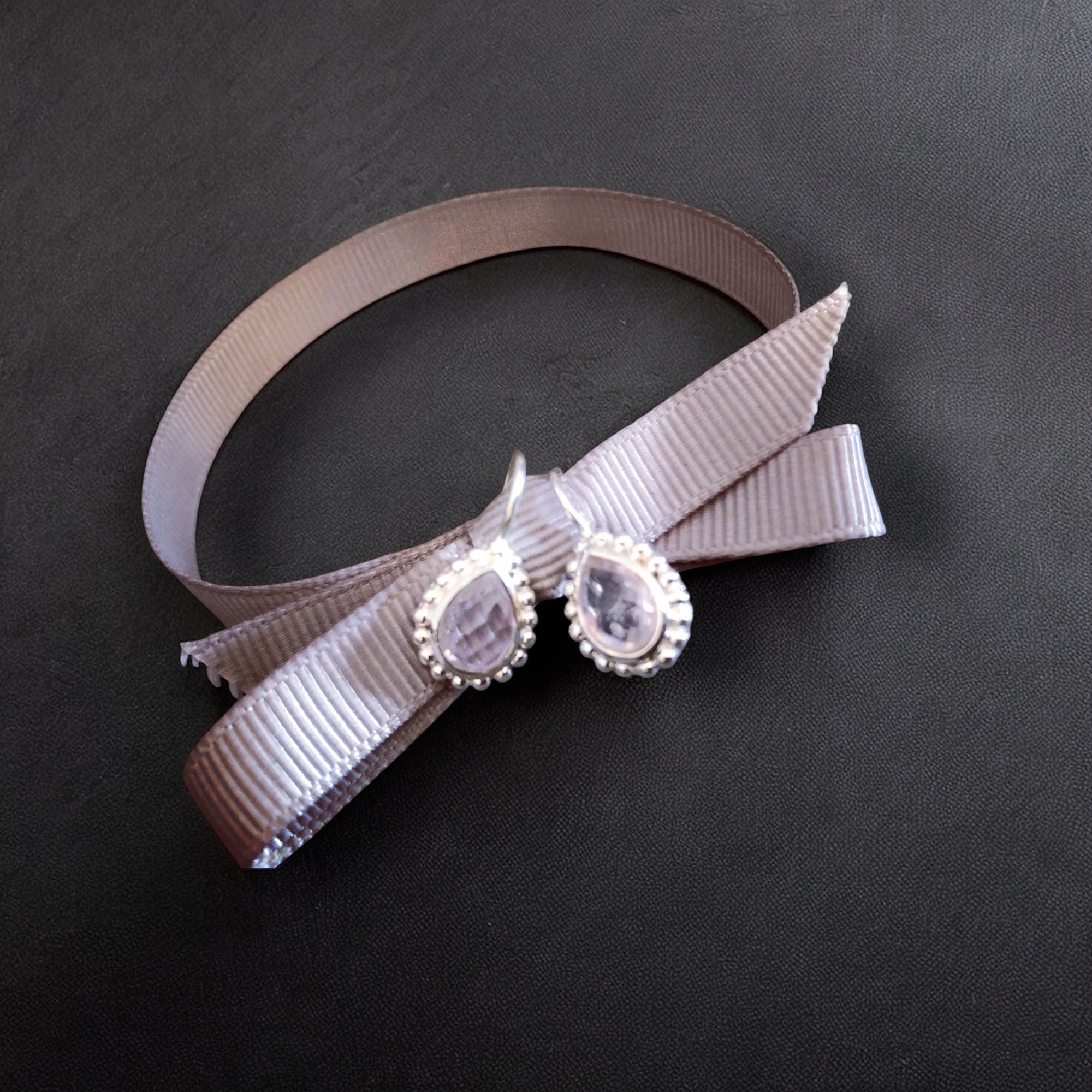 Silber Ohrhänger Rosenquarz