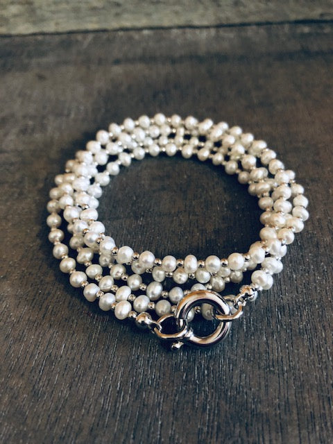 Süsswasserperlen-Armband/Kette