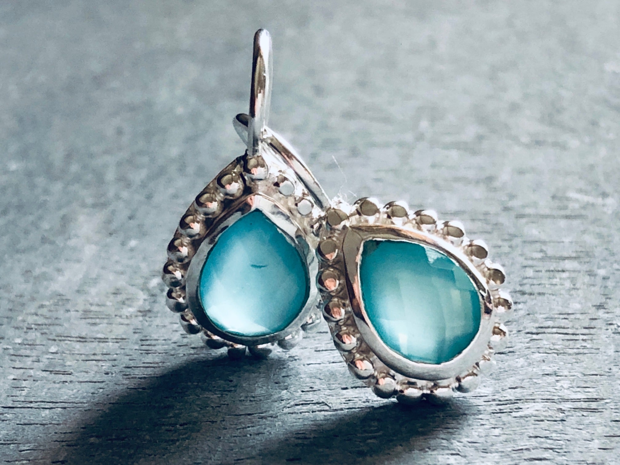 Ohrhänger Aqua Achat