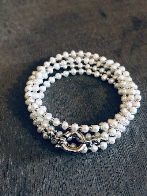Süsswasserperlen-Armband/Kette